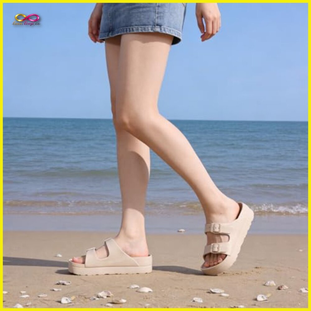 Chunky Platform Slides With Arch Support Adjustab… - image 2